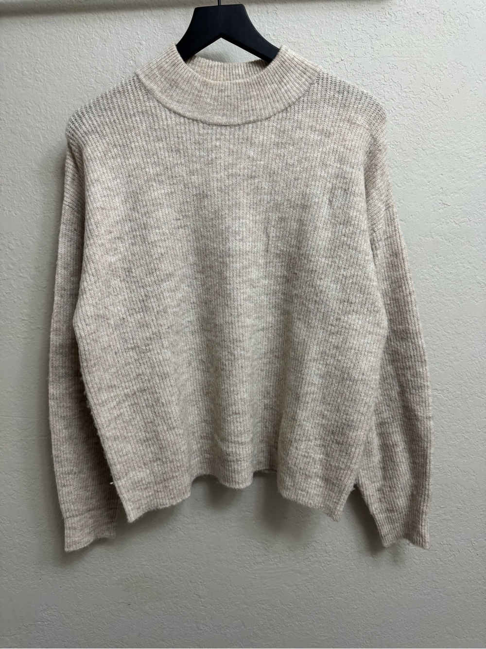 Cozy Ribbed Mock-Neck Sweater - Cream - Picture 2 of 8